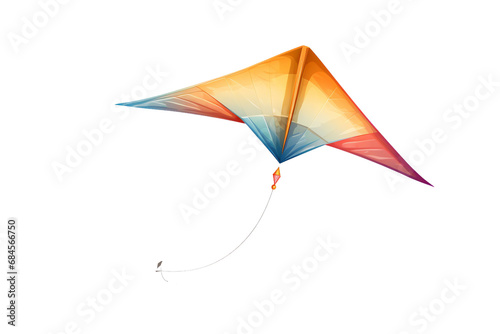 Airborne Kite Isolated on Transparent Background. Ai