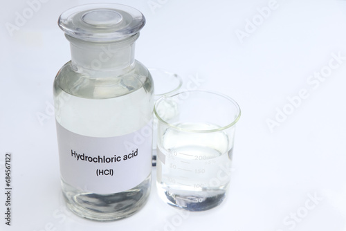 Hydrochloric acid in containers, Hazardous chemicals and raw material
