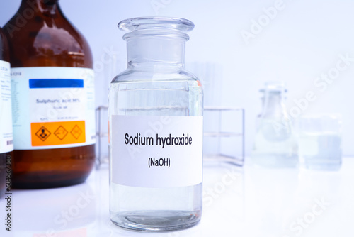Sodium hydroxide in containers, Hazardous chemicals and raw material
