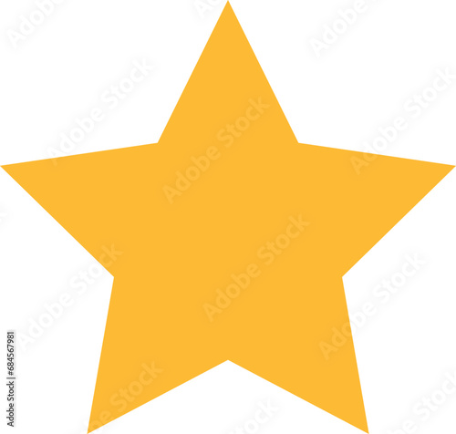 Yellow Star with Pointy Corners Vector,  Shining Symbol of Approval and Quality modern simple flat style isolated Vector Illustration editable points eps ai file,