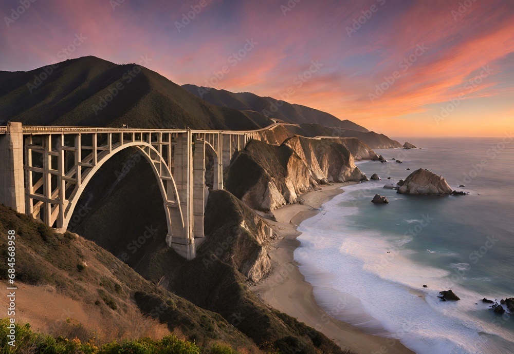 Timeless Trestle: California's Bixby Creek Bridge Coastal Dawn