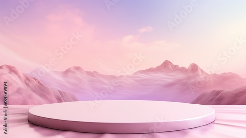 Soft pastel colors seamlessly blend in this hyper-realistic stock photo. With a soothing gradient effect, the vibrant, modern design is visually appealing for web and graphic design