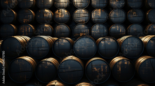 Black barrels background