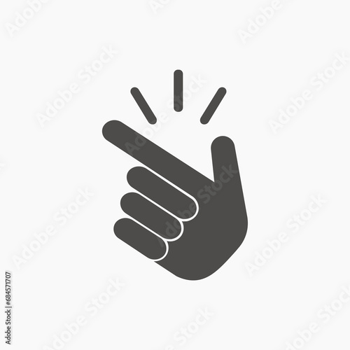 Finger snap icon vector. easy, gesture, hand symbol sign
