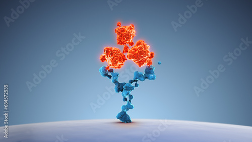 The medical idea of human cell receptor antibodies photo