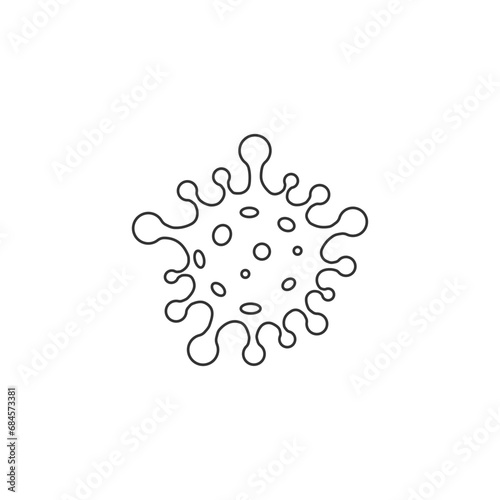 Danger bacteria vector icon illustration isolated on white background