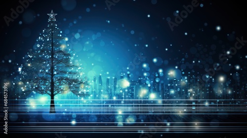 Christmas card IT technology background  wallpaper
