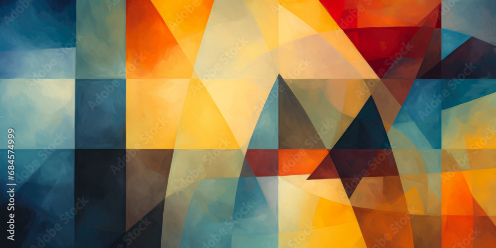 Colorful Abstract Background In Surrealist Style For Wallpaper Created Using Artificial Intelligence - obrazy, fototapety, plakaty 
