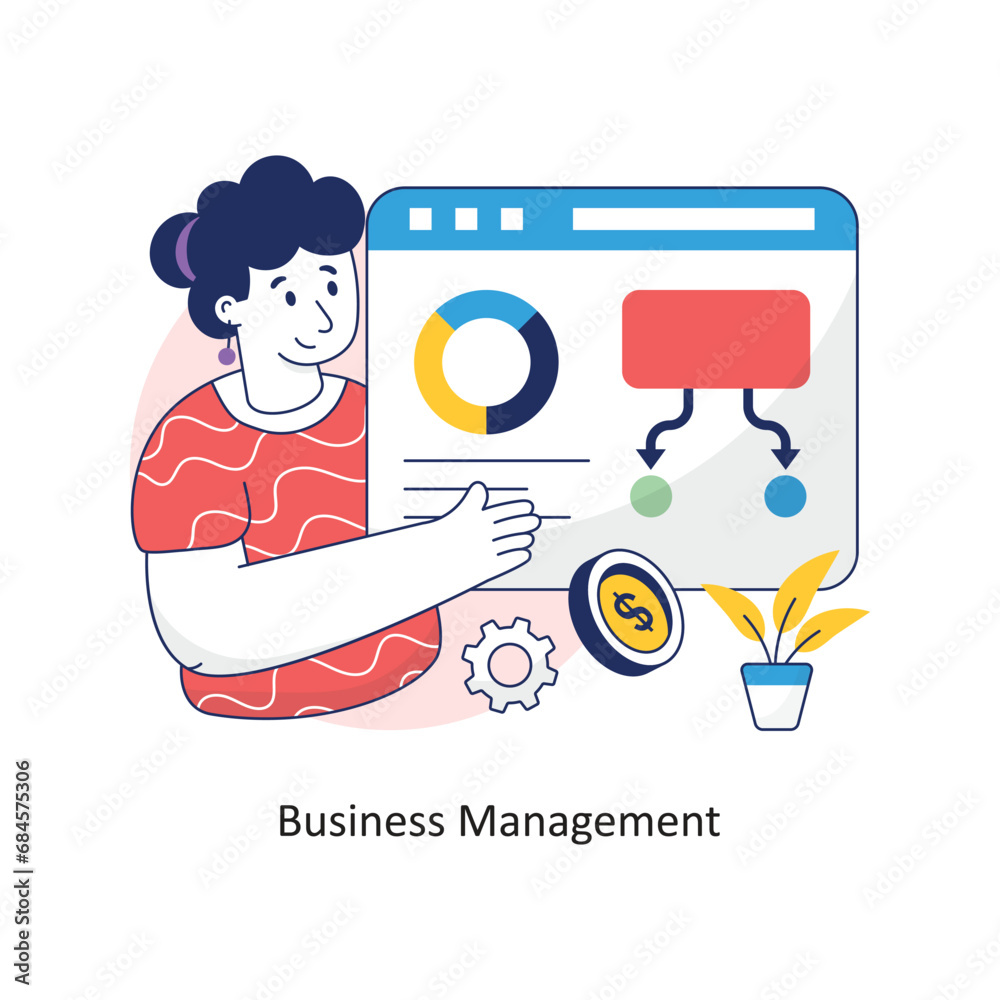 Fototapeta premium Business Management vector Colorful Design illustration. Symbol on White background EPS 10 File