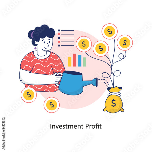  Investment Profit vector Colorful Design illustration. Symbol on White background EPS 10 File photo