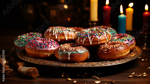 Tasty hanukkah doughnuts