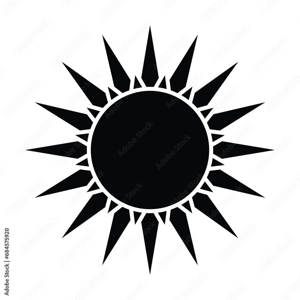 Sun icon design, illustration design