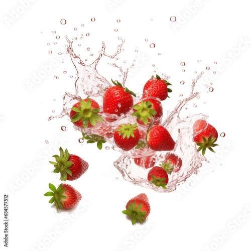 Strawberries isolated on transparent background