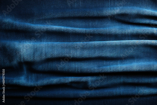 Indigo Allure: Dark Blue Denim Fabric - Generative AI