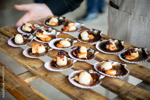Konstfotografi almejas, conchas de mar, salado, rico, sabroso, cocinado