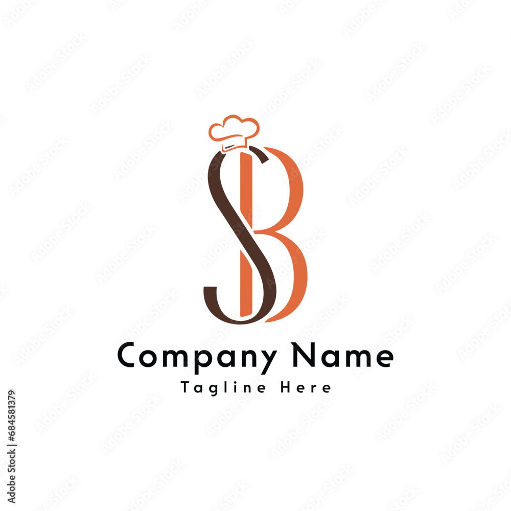 Fototapeta premium SB letter creative logo design icon