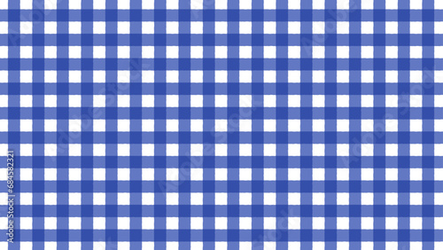 手描きの紺色と白のギンガムチェック柄のパターン - シンプルでおしゃれな背景素材 - 16:9 photo