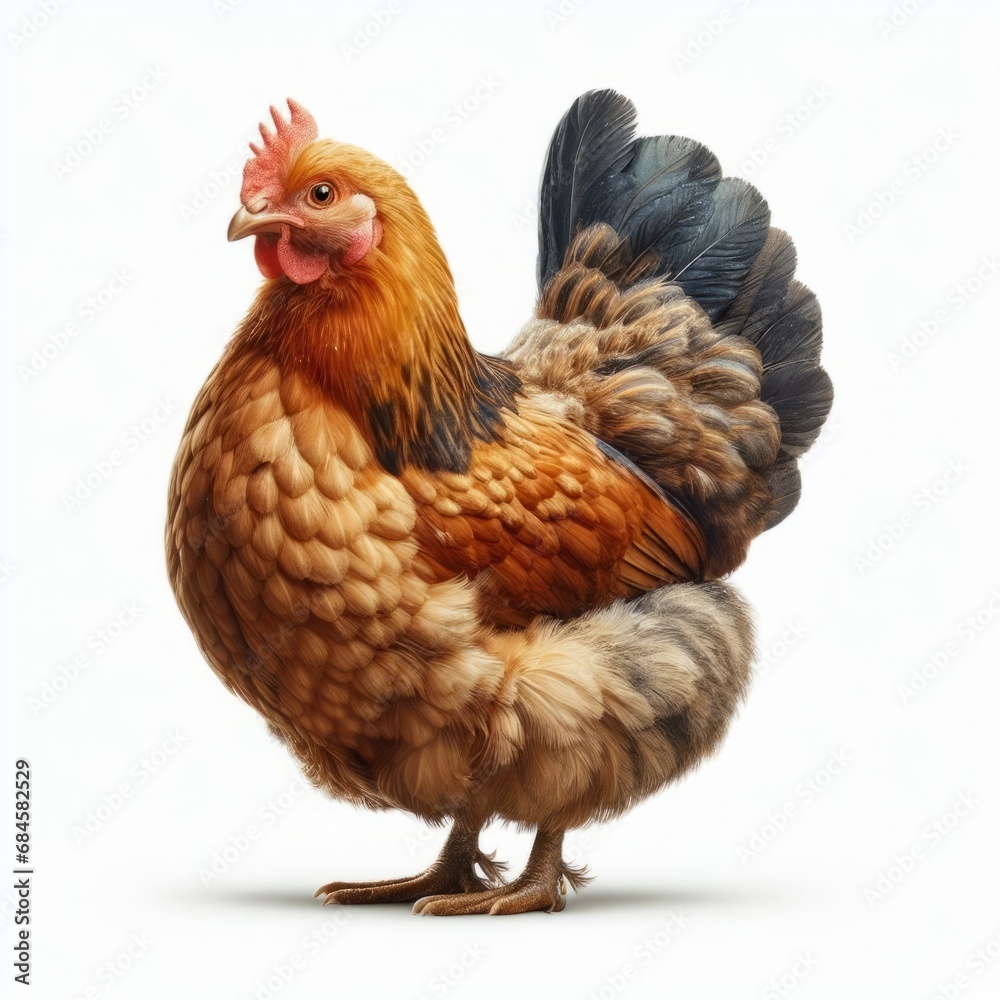 Fototapeta premium chicken on a white