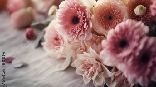 Fiori d'Amore- Uno Sfondo Floreale per il Tuo Giorno Speciale photo