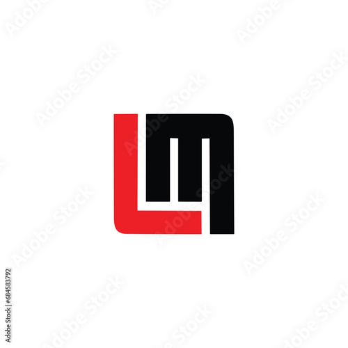 L M letter logo design icon