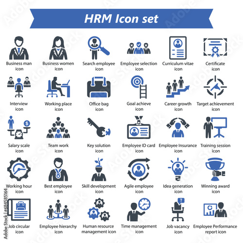 Human Resource Management Icon Set
