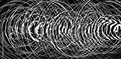 Abstract illustration of wrapped wire, creating the illusion of a shaft spinning at incredible speed.