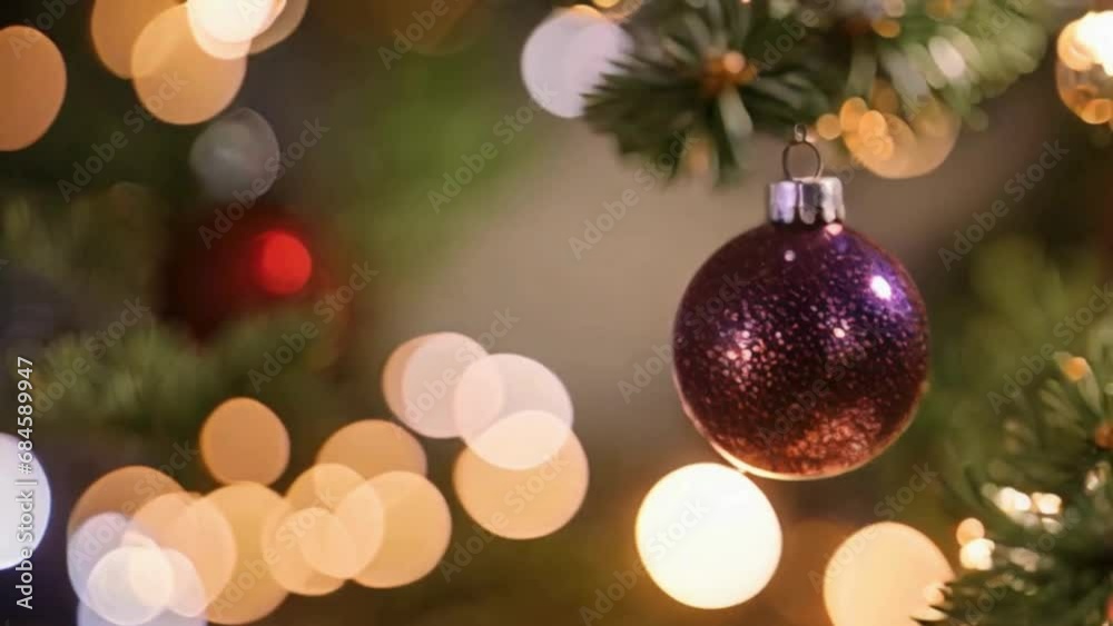 christmas tree ornament with bokeh background, sparkling lights christmas tree ornament with bokeh background, sparkling lights
