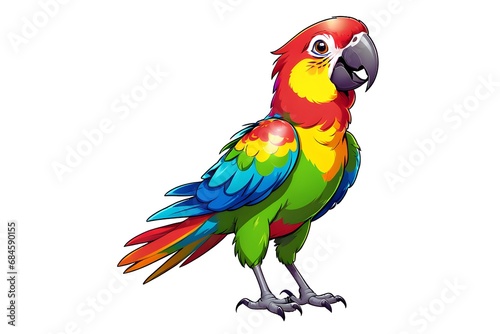 A Cartoonish Parrot in a Playful Pose (JPG 300Dpi 10800x7200) © CreativityMultiverse