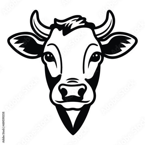 Wallpaper Mural Cow Flat Icon Isolated On White Background Torontodigital.ca