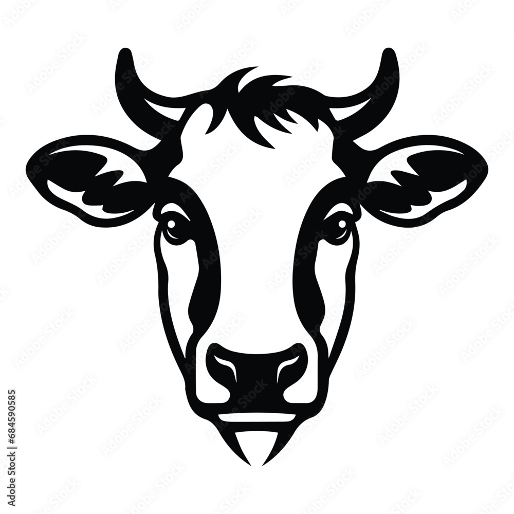 Cow Flat Icon Isolated On White Background Cow Flat Icon Isolated On White Background