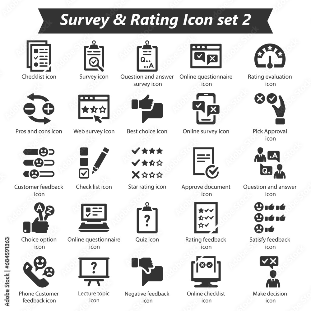 Survey Rating Icon Set 2