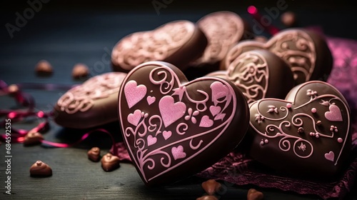 Handmade Chocolate Hearts © selentaori
