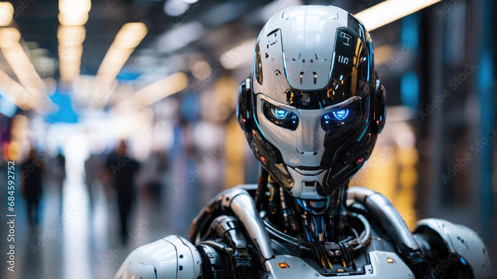 Futuristic robot with artificial intelligence. Generated with AI Futuristic robot with artificial intelligence. Generated with AI