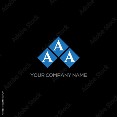 AAA letter logo design on black background. AAA creative initials letter logo concept. AAA letter design.
