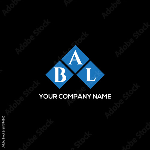 ABL letter logo design on black background. ABL creative initials letter logo concept. ABL letter design.
 photo