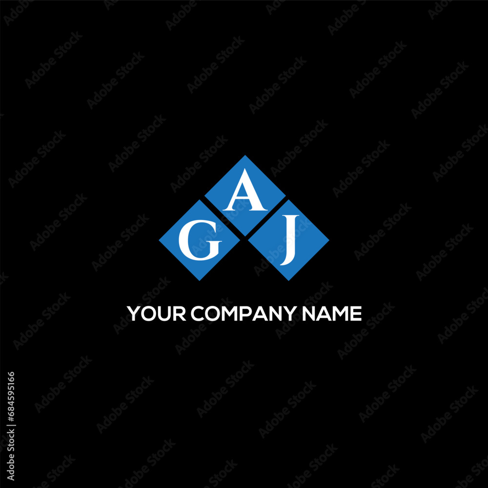 Fototapeta premium AGJ letter logo design on black background. AGJ creative initials letter logo concept. AGJ letter design. 
