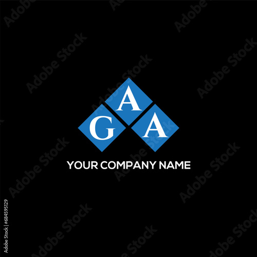 AGA letter logo design on black background. AGA creative initials letter logo concept. AGA letter design.
 photo