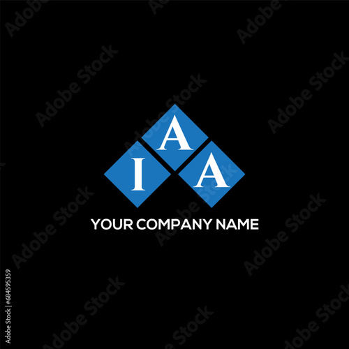 AIA letter logo design on black background. AIA creative initials letter logo concept. AIA letter design.
 photo