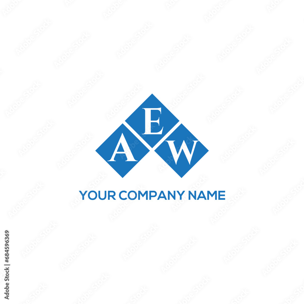 Fototapeta premium EAW letter logo design on white background. EAW creative initials letter logo concept. EAW letter design. 