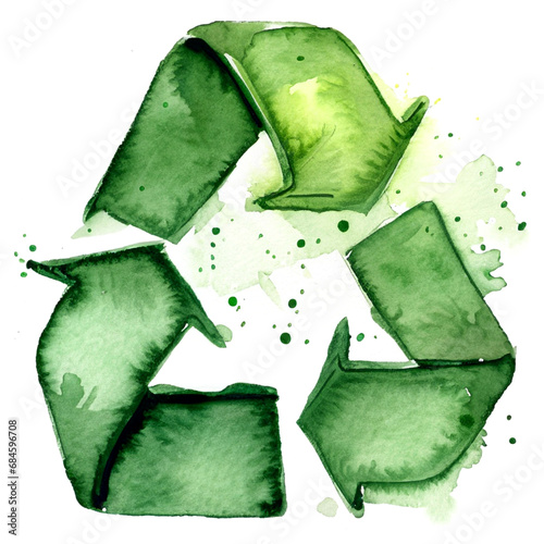 Namalowany znak recyklingu ilustracja
