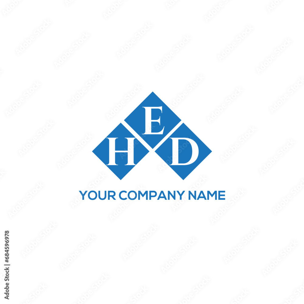 EHD letter logo design on white background. EHD creative initials letter logo concept. EHD letter design.
