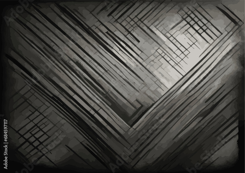 vector abstract black and gray lines on black background