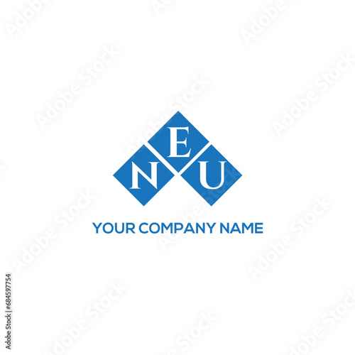 ENU letter logo design on white background. ENU creative initials letter logo concept. ENU letter design.
 photo