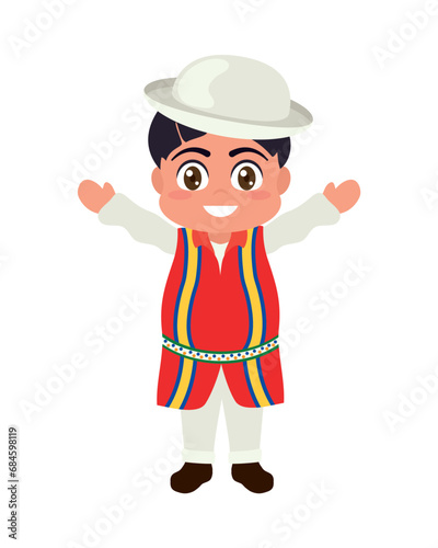 ecuadorian boy illustration