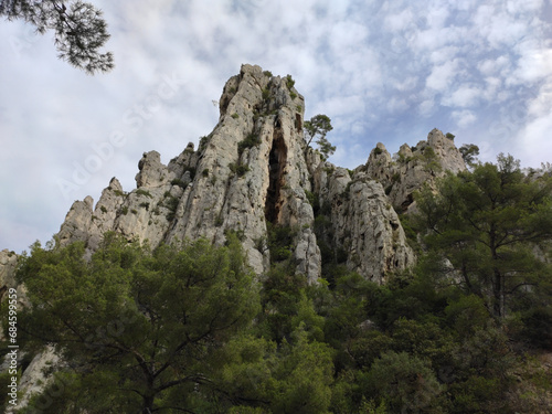 The Calanques National Park is a French national park located on the Mediterranean coast in Bouches-du-Rh  ne  Southern France. Calanque D en-Vau near Cassis.