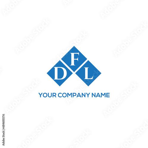 FDL letter logo design on white background. FDL creative initials letter logo concept. FDL letter design.
 photo