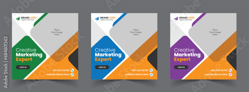Corporate Business Promotion Digital Agency social media post template Web banner design