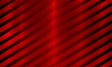 Abstract 3D luxury red metal stripes on dark background. Elegant diagonal stripes repeating pattern design. Red metal sheet geometric  backdrop. 3D modern luxury template design. Premium Vector EPS10.