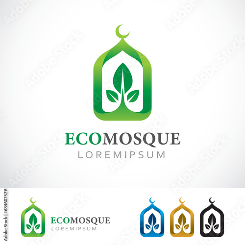 Eco Mosque Logo Design Template