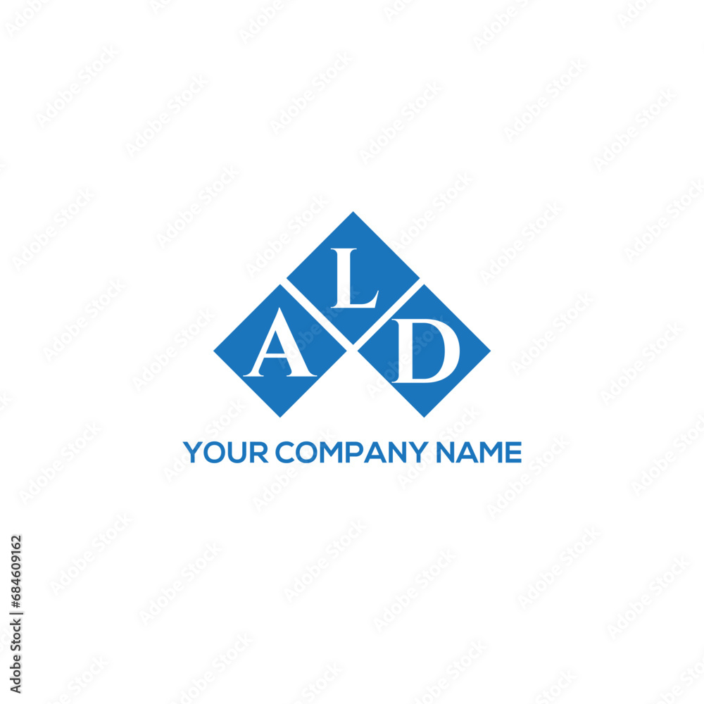 Fototapeta premium LAD letter logo design on white background. LAD creative initials letter logo concept. LAD letter design. 